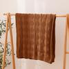 Stickad Pläd Filt för Soffa Soffa Säng Höst Lättviktig Mjuk Mysig Pläd Dekorativ