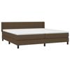 3129740 vidaXL Divan Bed with Mattress Dark Brown 200x200 Cm