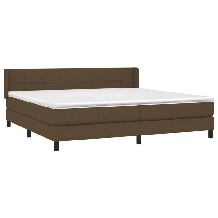 3129740 vidaXL Divan Bed with Mattress Dark Brown 200x200 Cm