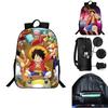 Durable And Fashionable Anime One Piece Monkey D. Luffy Travel Bookbag For Students