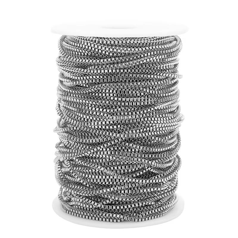 

2meters PVD Never Fade 2mm Stainless Steel Chains Bulk Box Chains Lot for Necklace Bracelet Jewelry Making Supplies Accessories