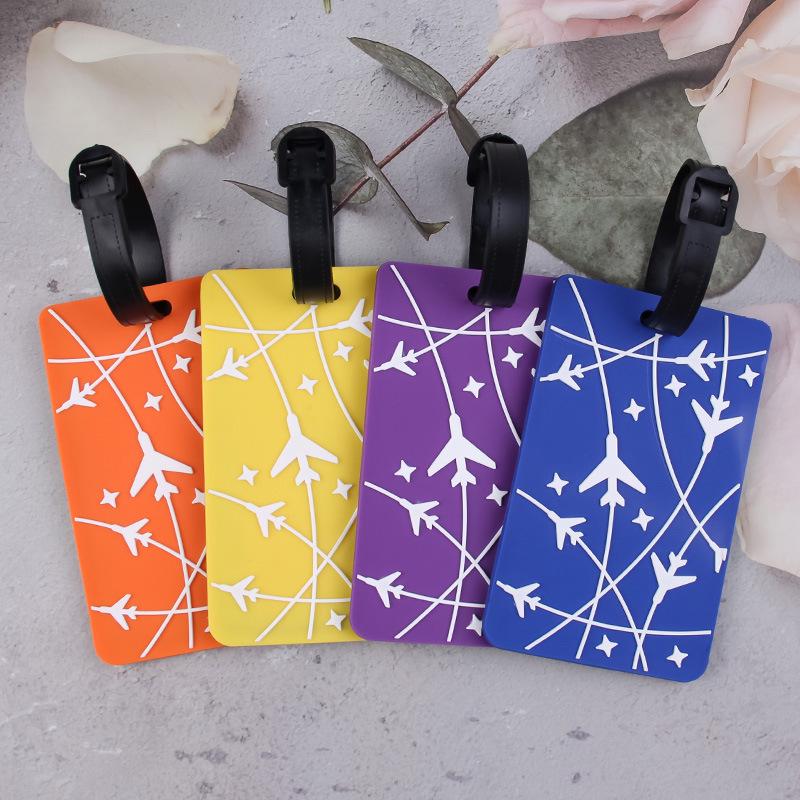 3D Airplane Luggage Tag - PVC Suitcase Identification Card Holder