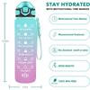 32 oz Drinking Water Bottle with Times to Drink and Straw, Motivational with Carrying Strap, Leakproof BPA & Toxic Free