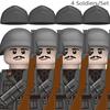 MOC WK2 Italienische Soldaten Figuren Bausteine Italien Armee Infanterie Offizier Waffen Pistole Umhang Helme Panzerkanone Steine Spielzeug