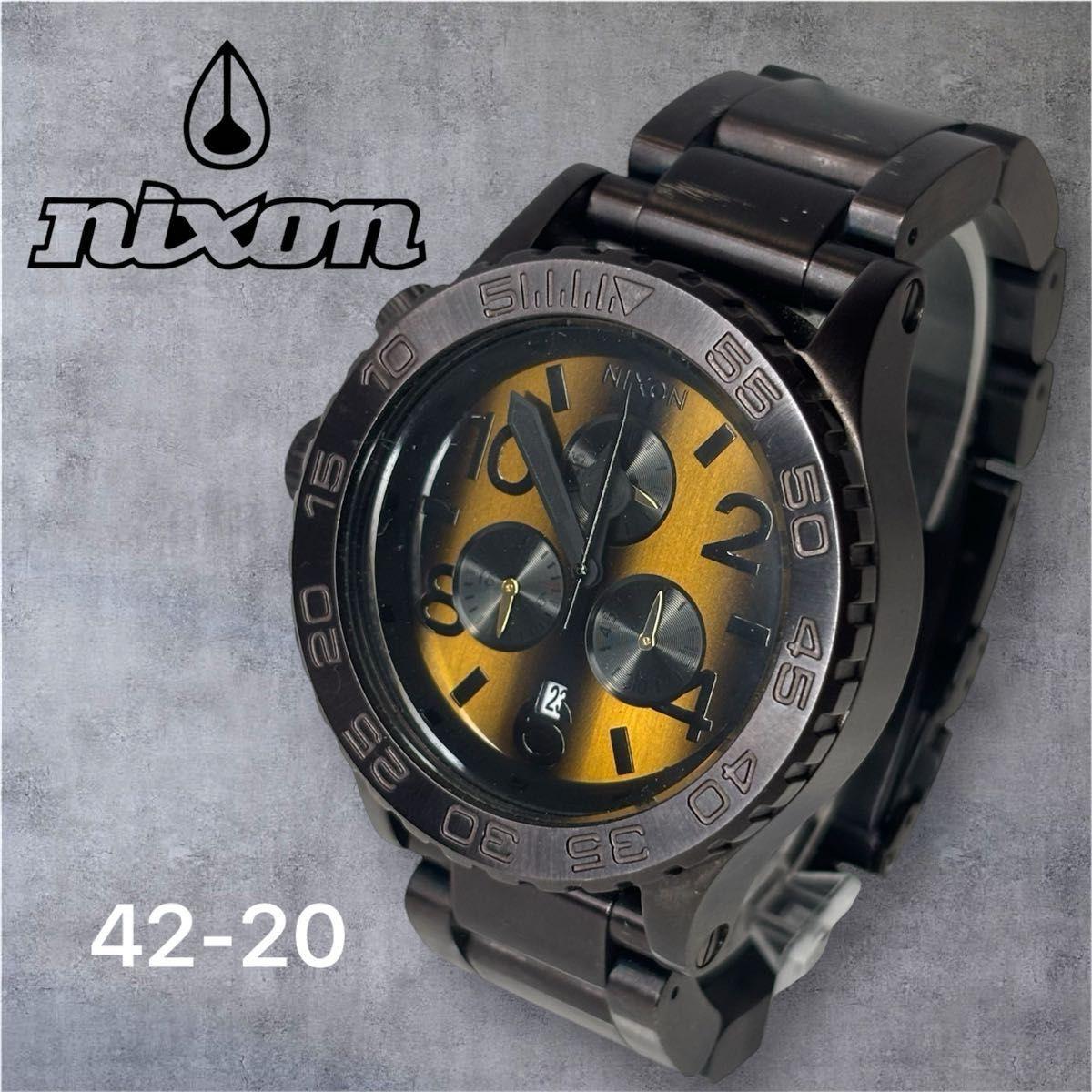 Used Rare translation NIXON Tiger Eye 42-20