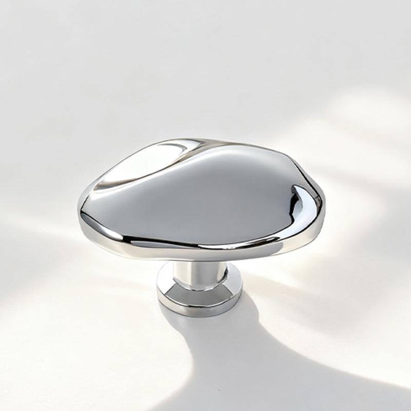 1pc Bright silver handle simple wardrobe door drawer cabinet new Chinese furniture single hole small handle