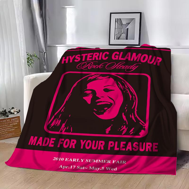 

Плед Hysteric Glamour Girl Роскошное дизайнерское постельное белье Мягкий плед с принтом Аниме одеяла для декоративного дивана Кинг-сайз 30x40in