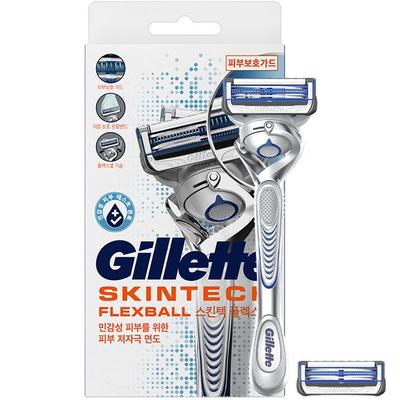 Gillette Skintech Flexball Manuální rukojeť holicího strojku + 2 náhradní břity, 1 kus, 1 sada