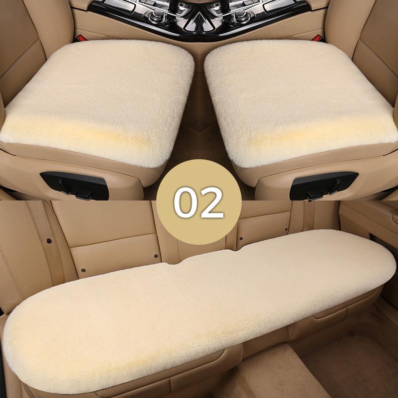 Plush Seat Cover Set Universal Luxury Car Seat Cushion Auto Protector Mat Winter Soft Warm Fur Cover Auto Interior