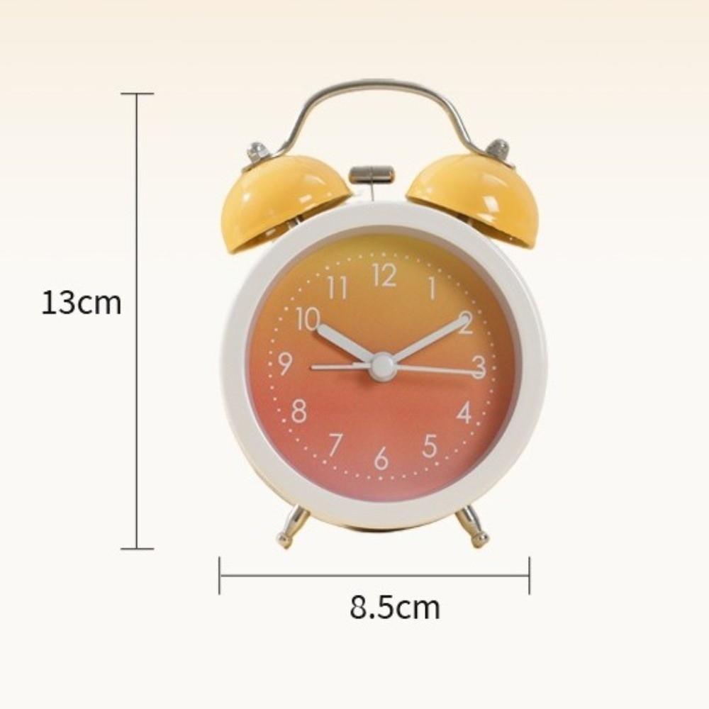 Creative Metal Twin Bell Alarm Clock with Luminous Battery Operated Loud Alarm Clock Colorful Desk Alarm Clock Student Dorm
