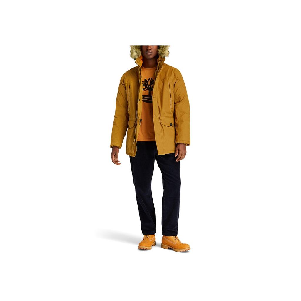Timberland Warm Fur Collar Cotton Jacket Men Jacket Wheat A2ETY-P47