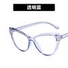 New Women Flat Mirror Glasses Frame Cat Eye Fashion Personalized Computer Spectacle Eyeglasses Frame Anti Blue Light Eyewear