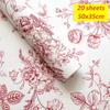 Retro Wrapping Paper Romantic Flower Wrapping Paper Kraft Gift Paper Florist Bouquet Packaging Material For Gift Wrapping Pack
