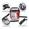 Przezroczysta kosmetyczka podróżna z PVC z odpinanym paskiem na ramię - Przenośna, wodoodporna, torba do przechowywania crossbody na wyjścia