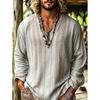 T-shirt casual da uomo a maniche lunghe con stampa