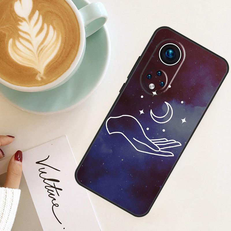 Hand Holding Moon Finger Heart For Honor Magic 8 7 6 Pro Case For Honor 200 400 Lite 90 70 50 X8c X8b X9a X9b X9c X9d Win RT