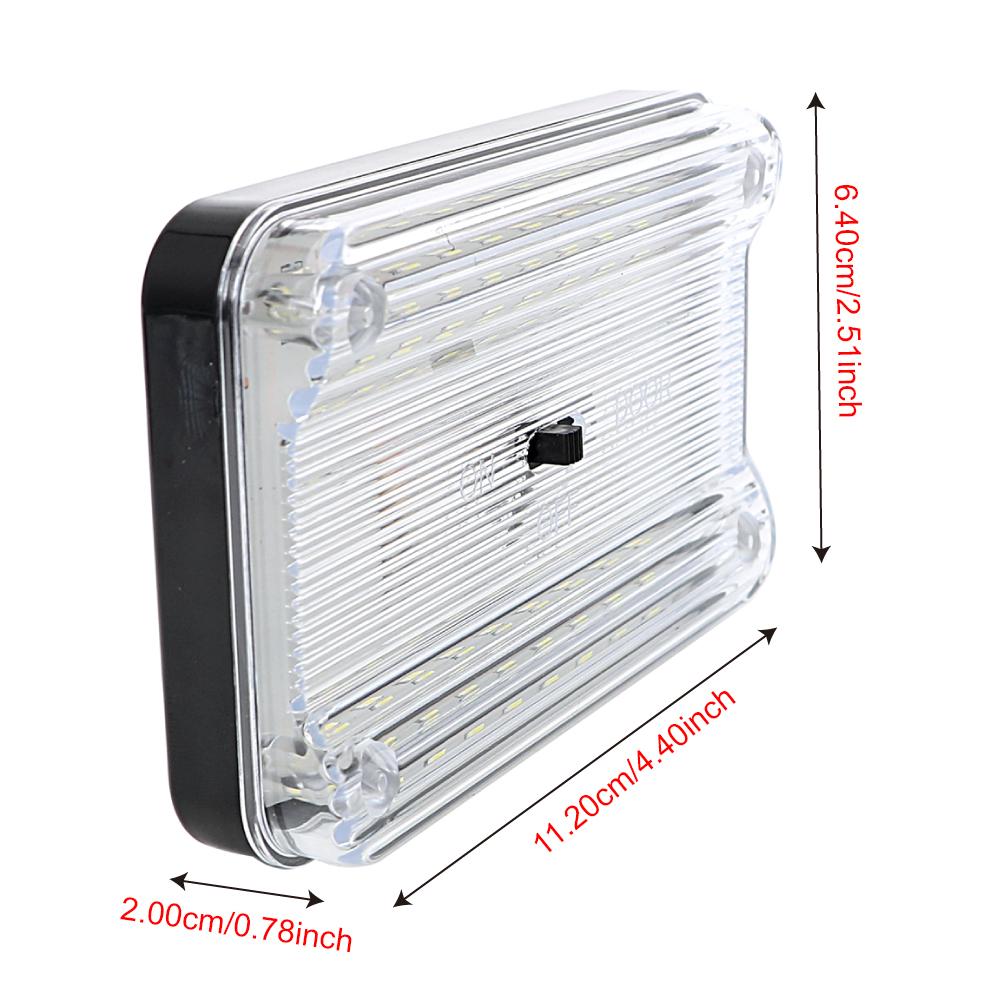 1Pcs White Rectangular Car Doom Light Auto Interior Light 36SMD Roof Ceiling Lamp Bulb