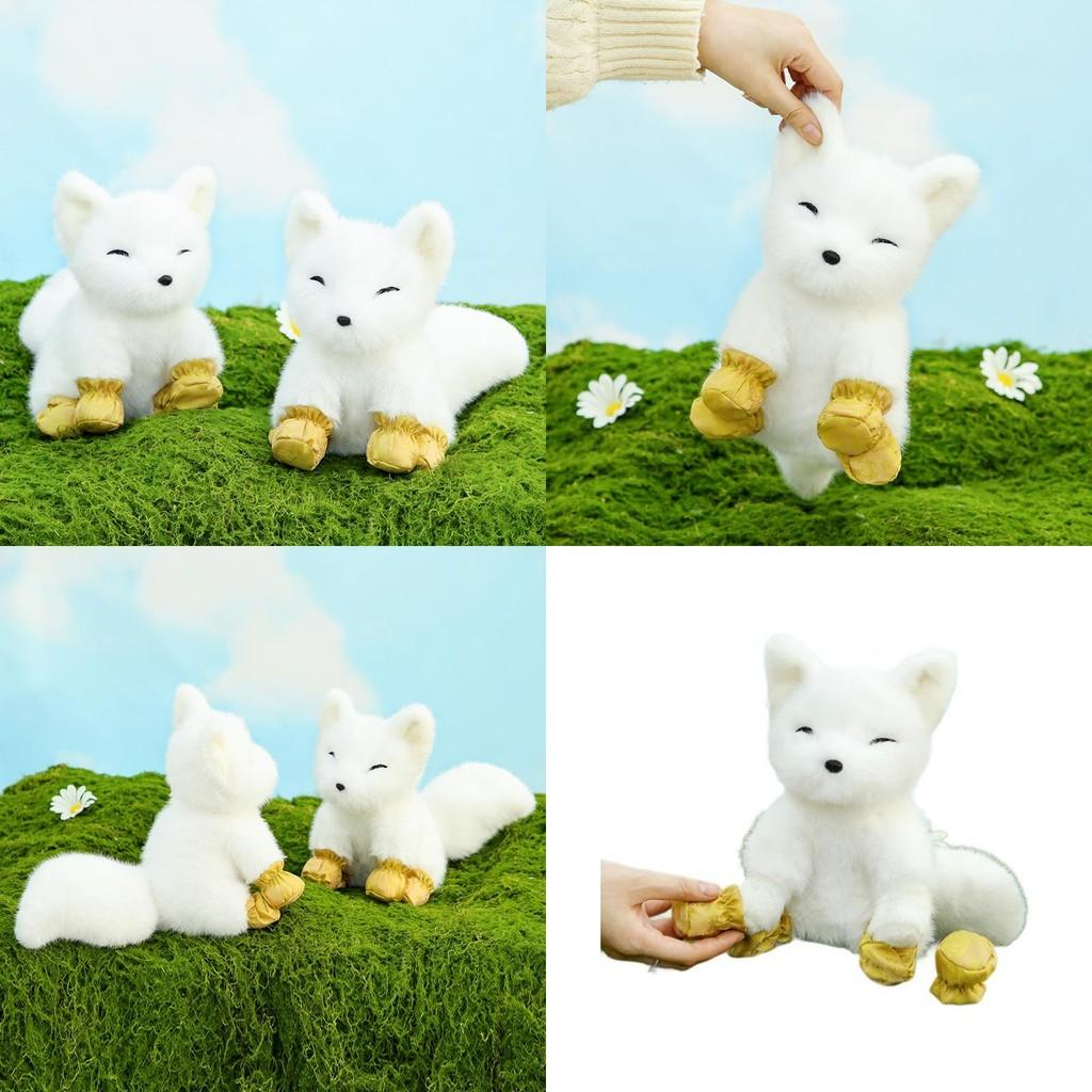 Fox Sitting Animal Posture Plush Toy Stuffed Doll Cartoon Style Children Gift