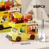HUIQIBAO Street Food Car Model Micro Building Block MOC Flower Store truck Bricks Set Cute Ornament Decoration Toy for Kid Girl