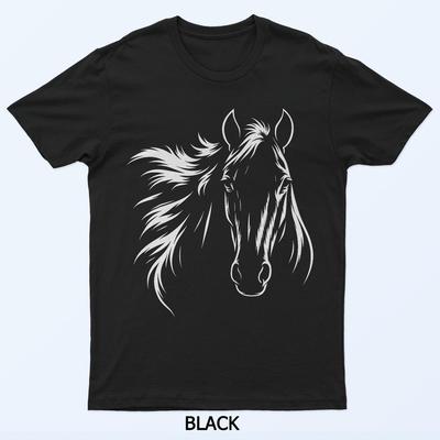 Cute and Elegant Horse Silhouette Art for Horse Lovers T-Shirt