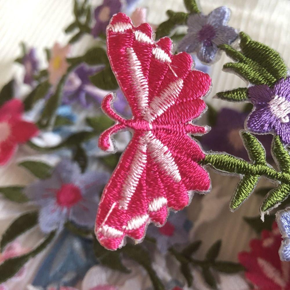 Cheongsam With Adhesive Butterfly Sewing Repair Applique Patch Fabric Sticker Clothing Embroidery