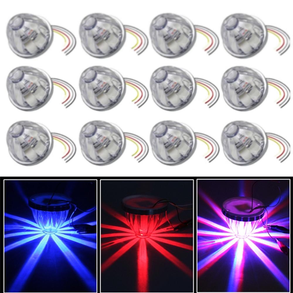 

12PCS Star Watermelon Lights Dual Color Semi Truck Lights Trailer LED Water Melon Marker Lighting Under Glow Lights 12V/24V