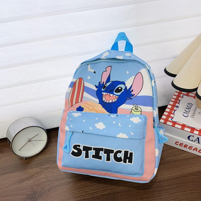 Lilo Stitch Kids School Backpack With Lightweight Nylon And Animal Print For Preschoolers