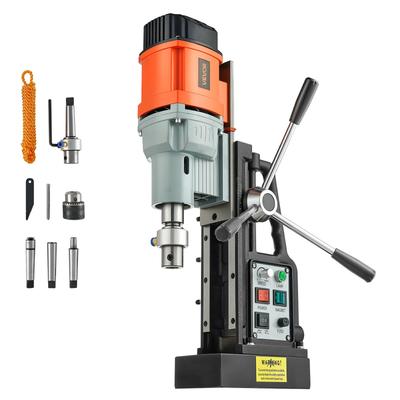 Trapano a colonna magnetico, 1500 W, Diametro di foratura 60 mm, Potenza 13000N Trapano magnetico a colonna, Velocità regolabile 0-600 giri/min, Cono Morse, Maschiatura M3-M16