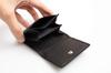 Calf Leather Coin Case Genuine Leather Coin Purse Made In Japan Black Mt18004 [Matsuoka Leather] Men's