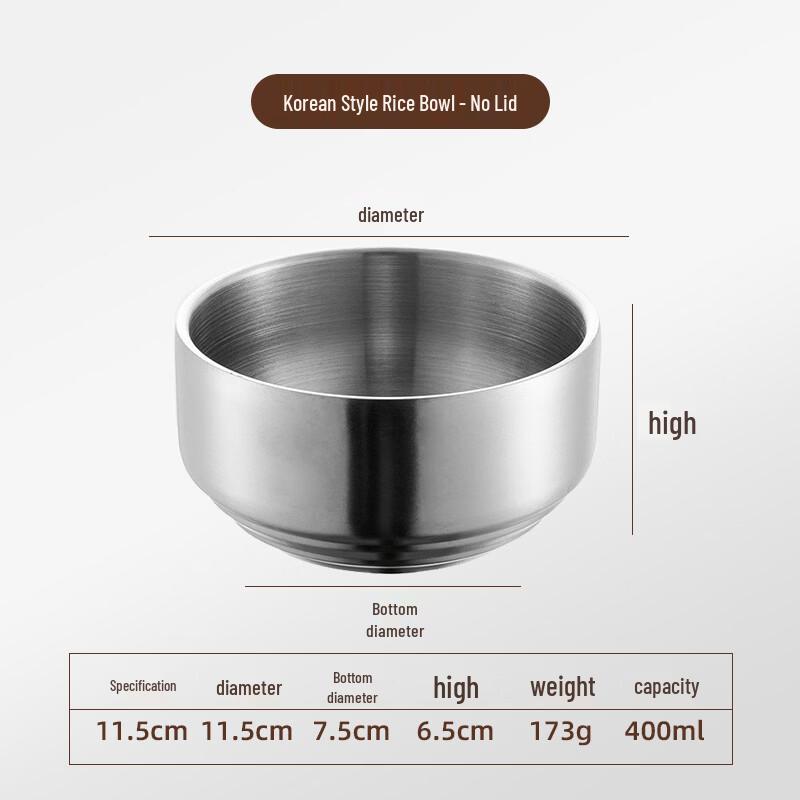ZISIZ Double-Layer Insulated Rice Bowl