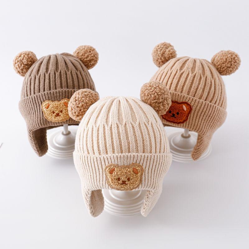 Baby autumn and winter wool knitted hat cute super cute infant baby winter velvet newborn winter men and women