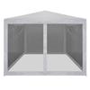 VidaXL Tente de réception avec 4 parois en maille 4 x 3 m
