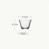 2Pcs/Lot Small Capacity 75ml Heat Resistant Kung Fu Glass Tea Cup Tea Set Teacup Japanese Style Tasting Clear White Wine Cup