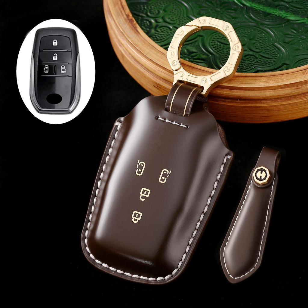 Luxury Leather Key Cover for Toyota Alphard, Previa, Vellfire