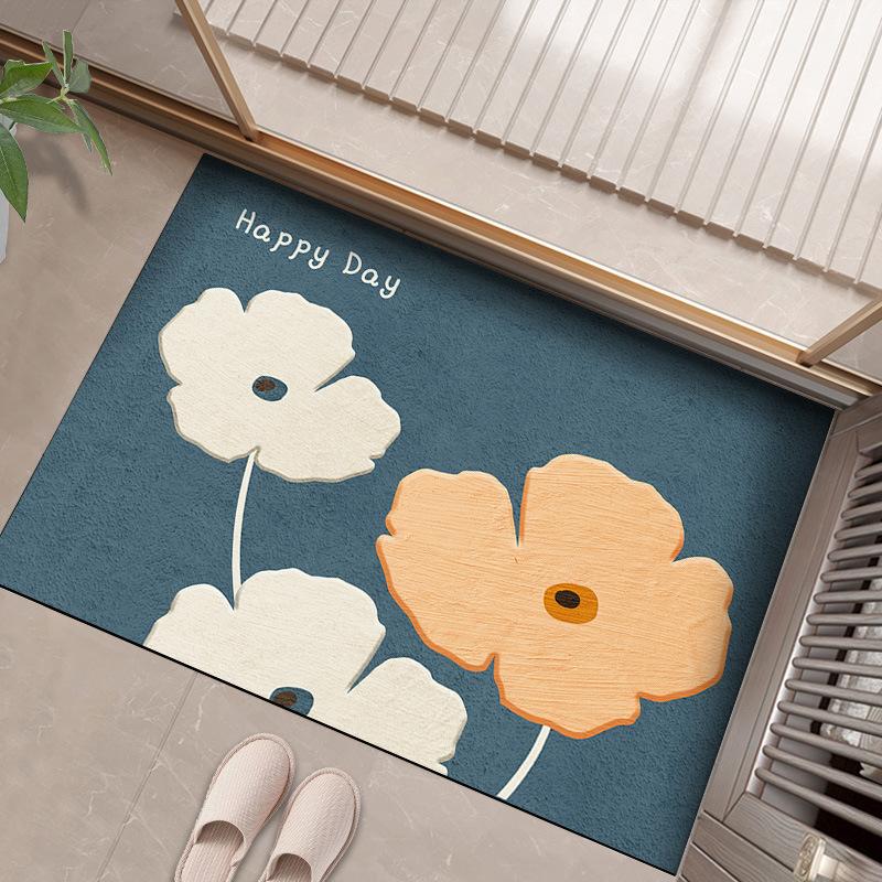 Small Fresh Three-dimensional Household Toilet Door Dirty Diatom Mud Mat Toilet Absorbent Quick Dry Non-slip Mat