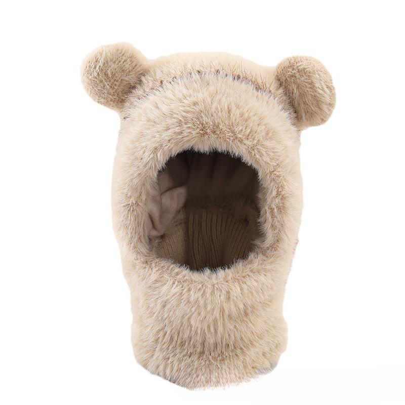 New Autumn and Winter Women's Plush Hat Scarf Warm Windproof Ear Protection Head Hat Versatile Casual and Fashionable Knitted Hat