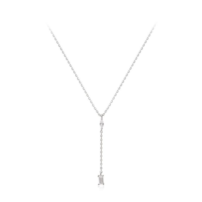Cold Wind Collarbone Chain Female Simple Versatile Dancing Choke Neck Chain Light Luxury Flash Diamond Fringed Necklace
