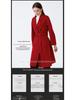 Double-Faced Wool Overcoat: High-End, Loose Casual Design with Suit Collar and Tie, Perfect for Spring and Autumn.