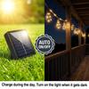 Outdoor Solar Hemp Rope Lights Waterproof String Lights Copper Wire Christmas Ball Bubble Lights for Courtyard Camping Holiday Decor