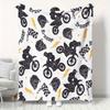 1pc Motocross-themed Printed Blanket, Polyester Fabric, Machine Washable, Suitable for Bedroom and Living Room Decoration