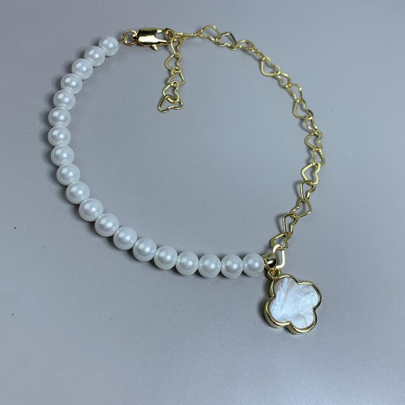 Meier Handmade diy accessories white mother-of-pearl bracelet women s european and american minimalist jewelry белый
