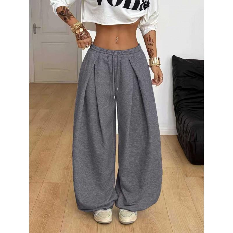 High-Waisted Wide-Leg Jogger Pants Women Relaxed Fit Streetwear Sweatpants In Soft Stretch Fabric