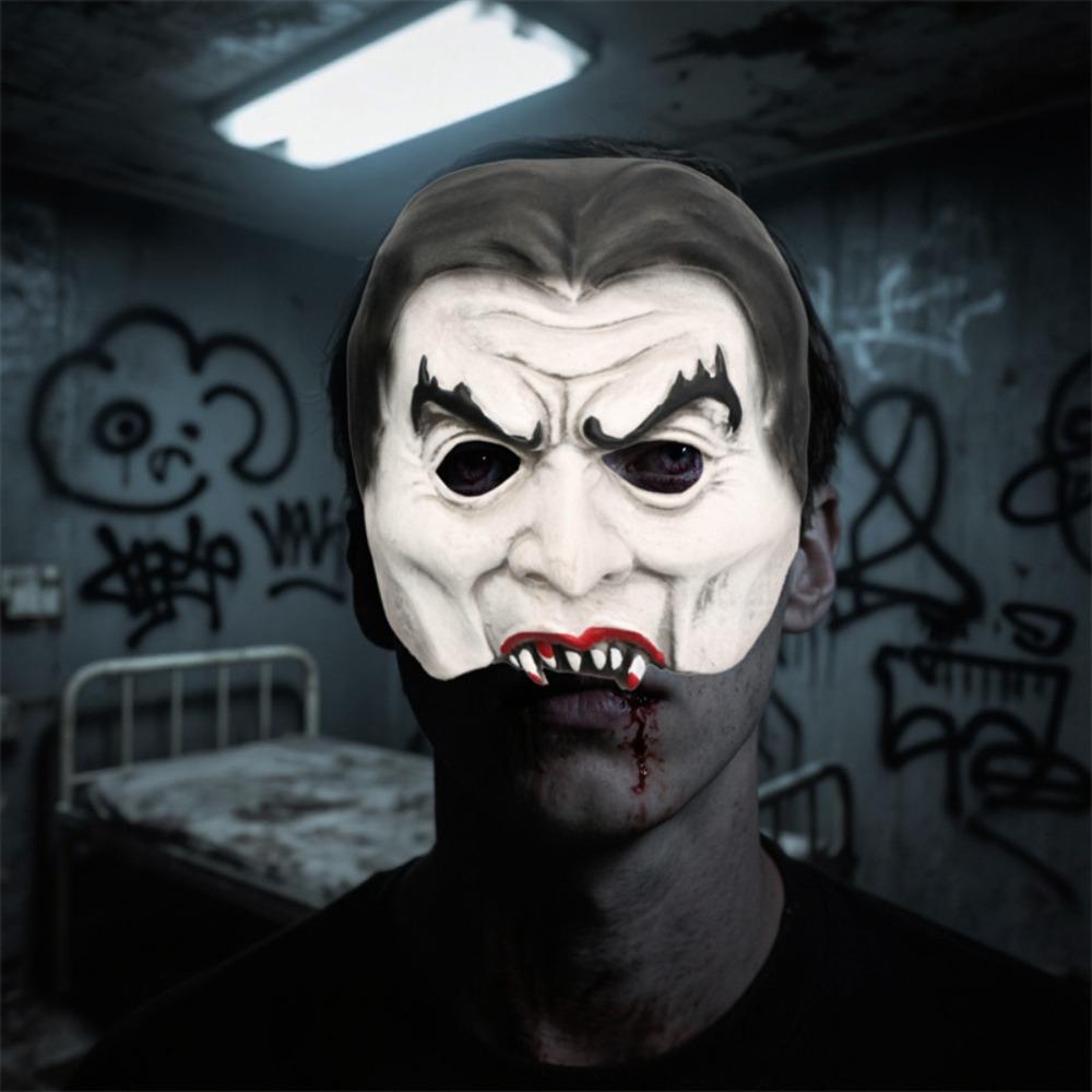 Scary Halloween Cosplay Mask Realistic Latex Material Haunted House Props Soft Breathable Halloween Headgear Theater Performance