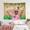 VIKAMA Bad Rascal Rabbit Benito Bowl Tapestry American Football Theme Hip Hop Style Living Room Wall Decor Trendy Art Tapestries