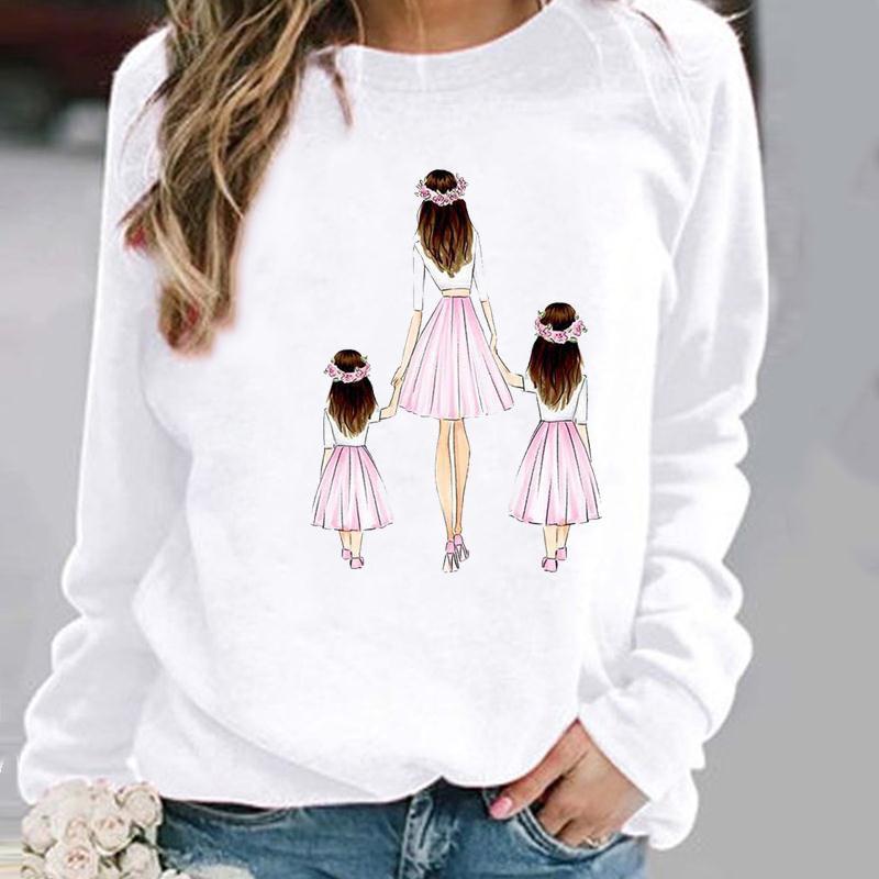 Women's Round Neck Pullover Hoodie for Spring, Autumn, and Winter