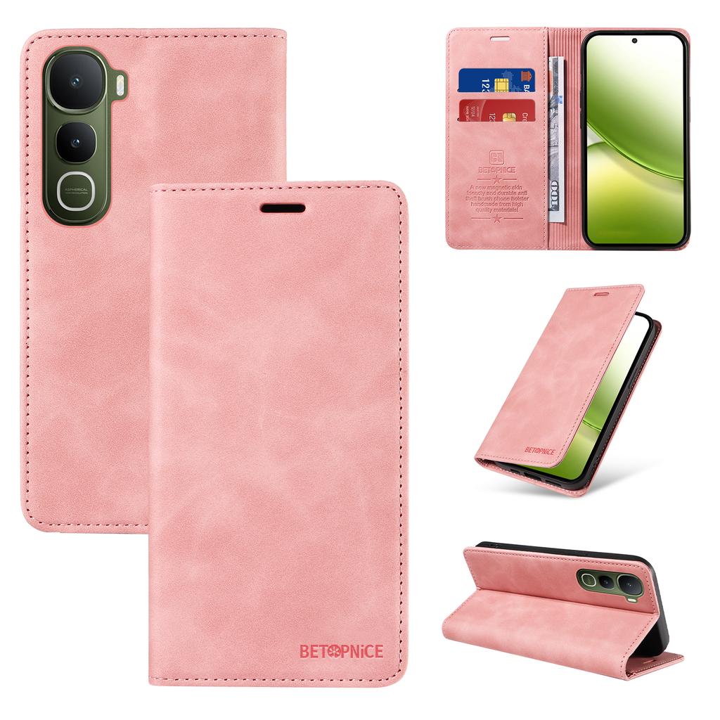For vivo Y400 5G Case BETOPNICE Magnetic Closure RFID Blocking Wallet Stand Leather Phone Cover