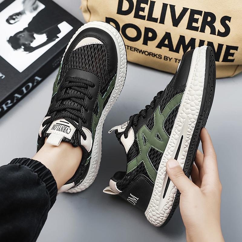 New Fashion Men 's Four Seasons Comfortable Thick Sole Shoes Students BoysTrending Soft Sole Breathable Casual Running Sneakers