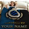 1PC Club Brugge KV Custom Name Patterned Flannel Blanket Suitable For All Seasons for Home Decor Warmth and Comfort Gifts Holiday Present