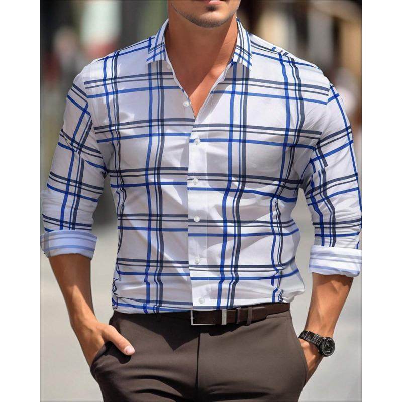 Gradient Men's Clothing Soft and Comfortable Men's Shirt Summer Hawaiian Shirt High Quality Men's Clothing Fashion Button Design