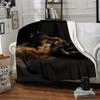 1Pc German Shepherd Profile Blanket Soft And Comfortable Casual Warm Camping Travel Christmas Halloween Xmas Gift M92856